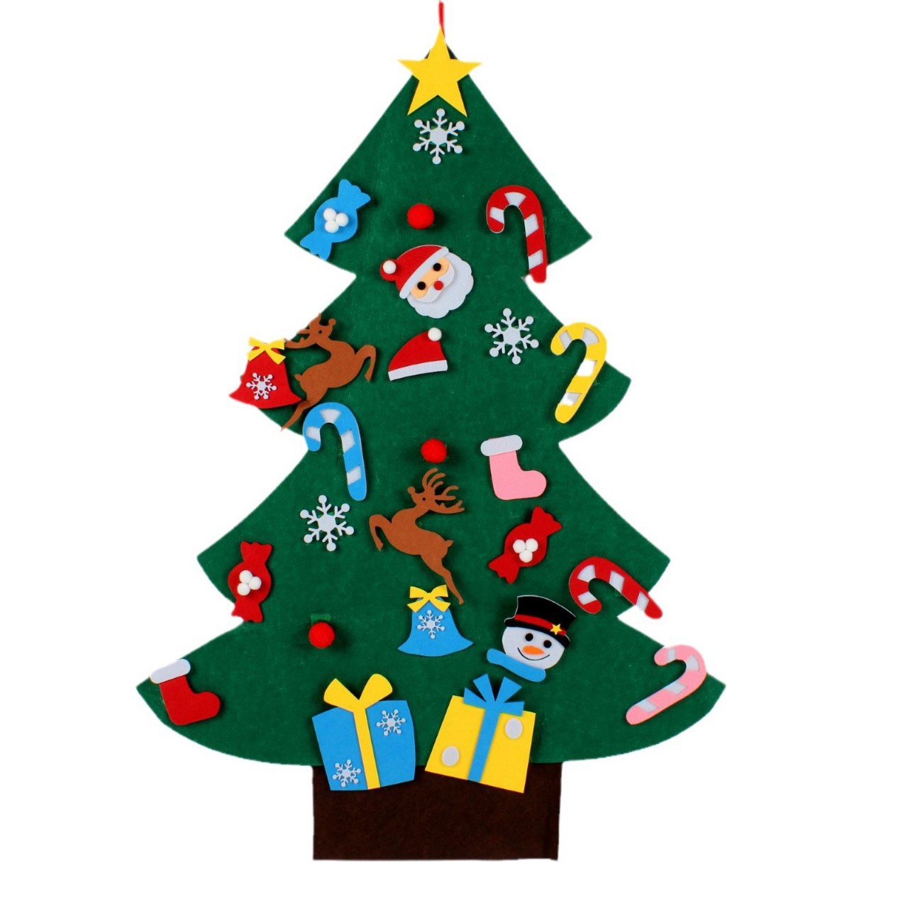 Felt Christmas Tree Non-Woven Fabric New Children's DIY Felt Christmas Tree Christmas Decoration Hanging Ornament Felt Christmas