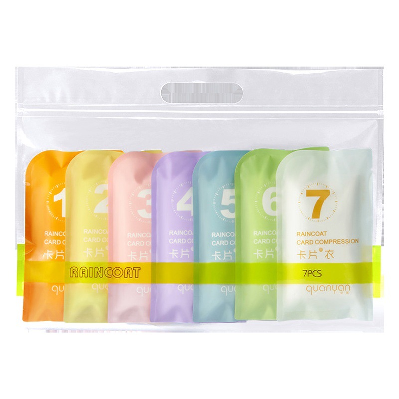 Picture of Disposable Card Raincoat Portable Adult Full-body Thickened Long Travel Special Wholesale Children's Poncho