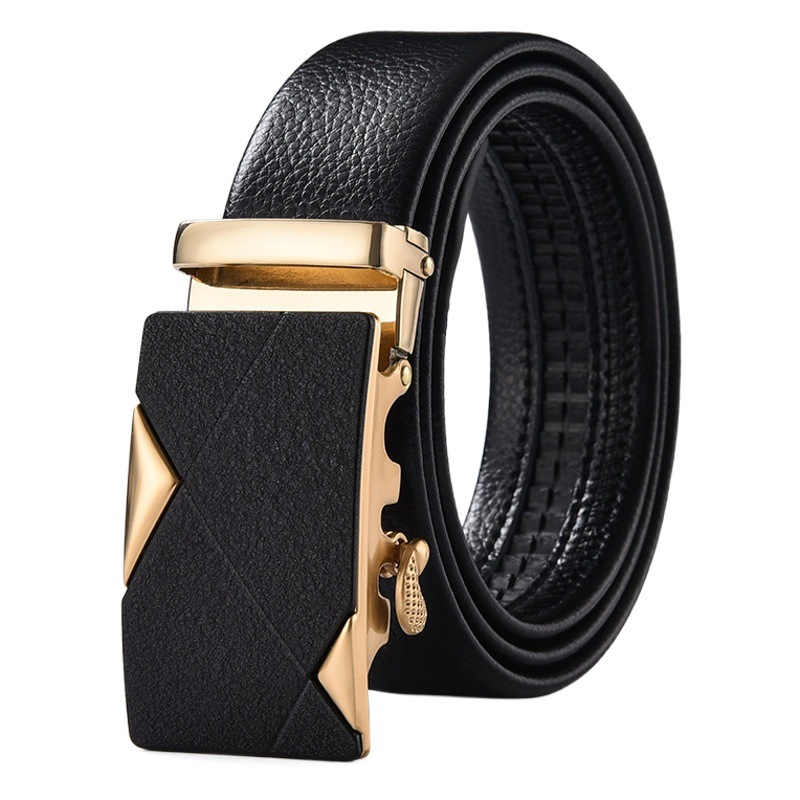 Cross-Border Foreign Trade Wholesale Men's Belts Trendy Automatic Buckle Belts Men's Trendy Men's High-End Casual Business Belts