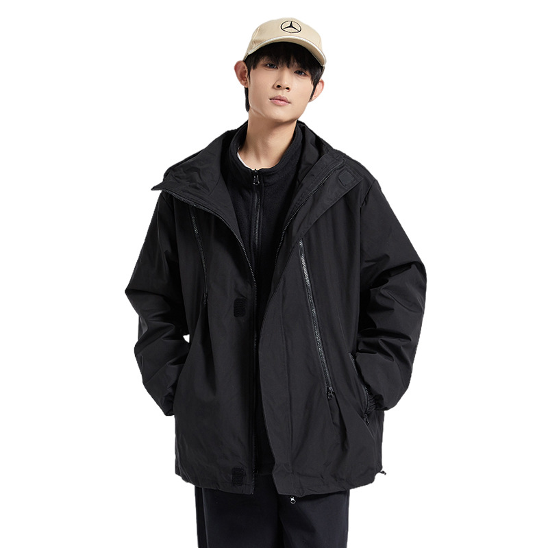 Picture of Men's and women's three-in-one assault clothing three-proof technology couple's coat spring and autumn and winter outdoor cycling waterproof windproof
