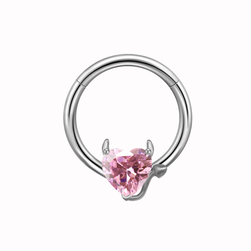 Picture of Gaibei European and American cross-border devil nipple nail heart Sun bow zircon body piercing jewelry niche personality nipple ring