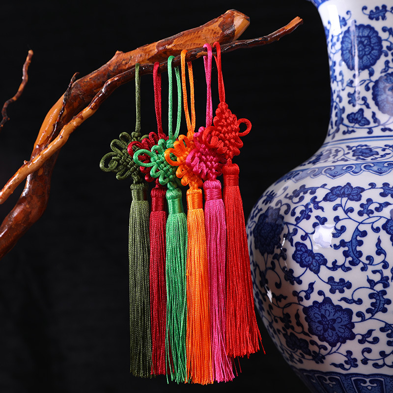 Picture of Chinese knot trumpet pendant exquisite tassel ear 6 plate Fang Sheng knot antique Han clothing decoration gift Accessories Wholesale