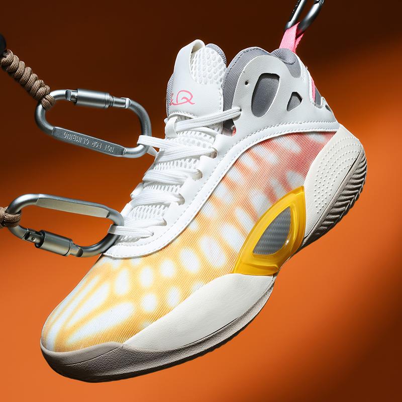 Yu19 Handsome Summer Basketball Shoes for Men, Breathable, Non-Slip, Wear-Resistant, Shock-Absorbing, Cement Floor Practical Sports Shoes for Junior High School and Primary School Students