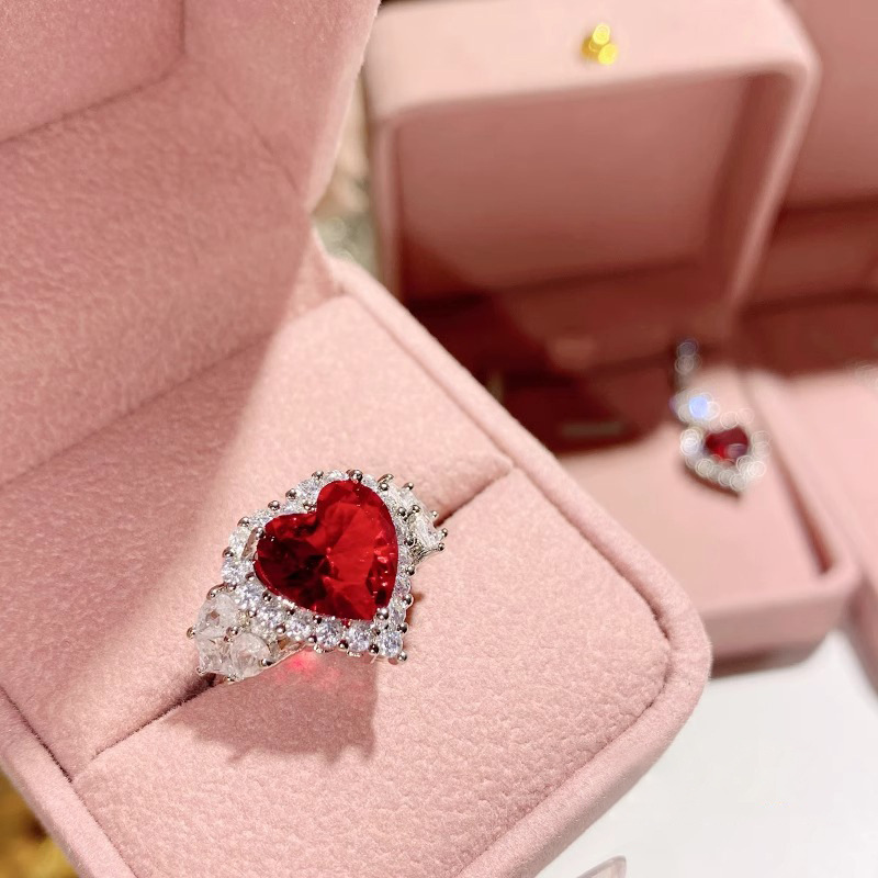 Picture of Live Cross-border New Imitation Natural Swiss Topa suit Ring Pendant Earrings Mozambique Garnet Jewelry