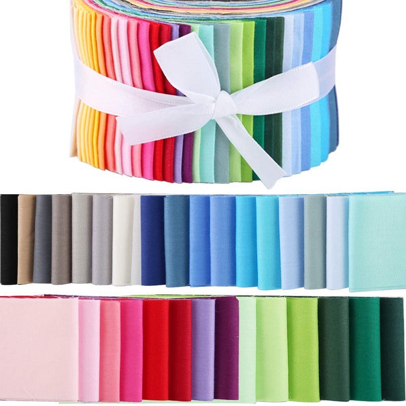 Picture of Hot sale 50 color DIY handmade solid color plain color cloth decorative cloth small cloth head cloth group fabric spot wholesale