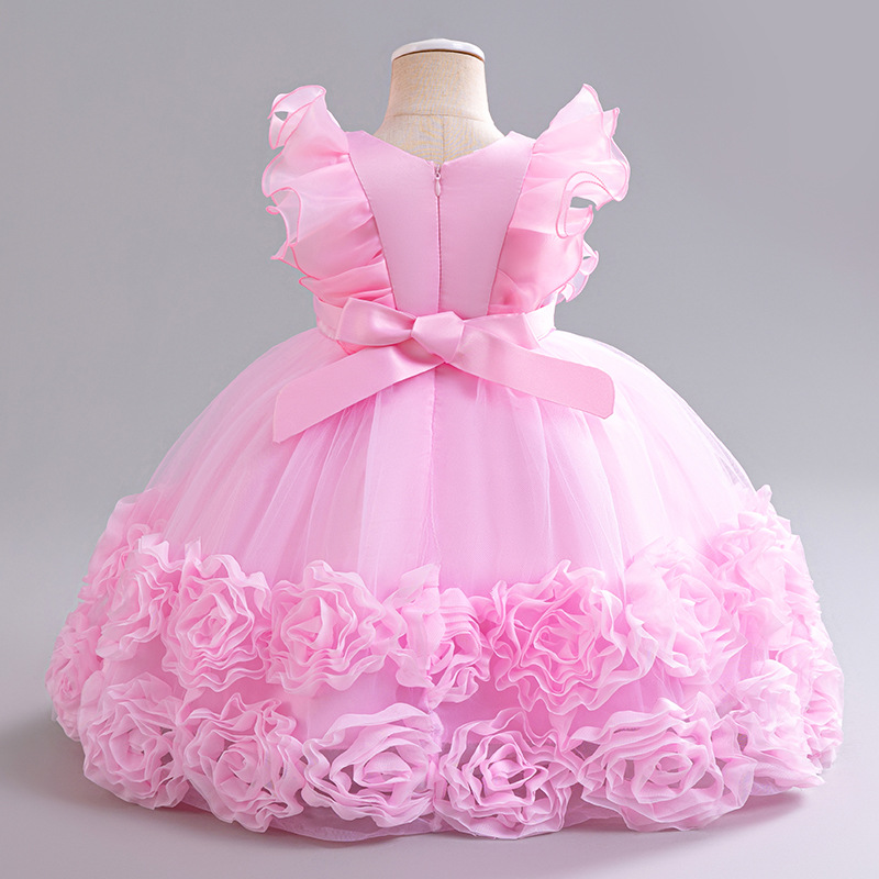 Picture of Children's dress Princess dress cross-border Girl's mesh pettiskirt piano performance dress birthday party dress
