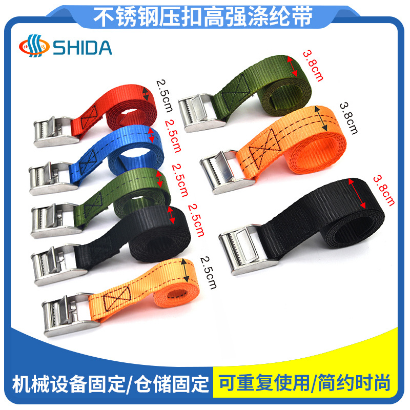 In-Stock 304 Stainless Steel Buckle Straps, High-Strength Polyester Cargo Lashing Straps, Tensioners, and Fasteners for Wholesale