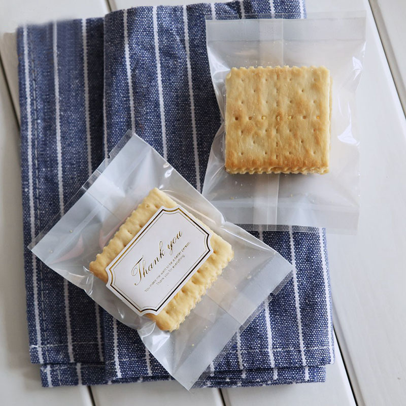 White background transparent snowflake crisp packaging bag cookie cookie machine bag egg yolk crisp flower tea gift bag wholesale