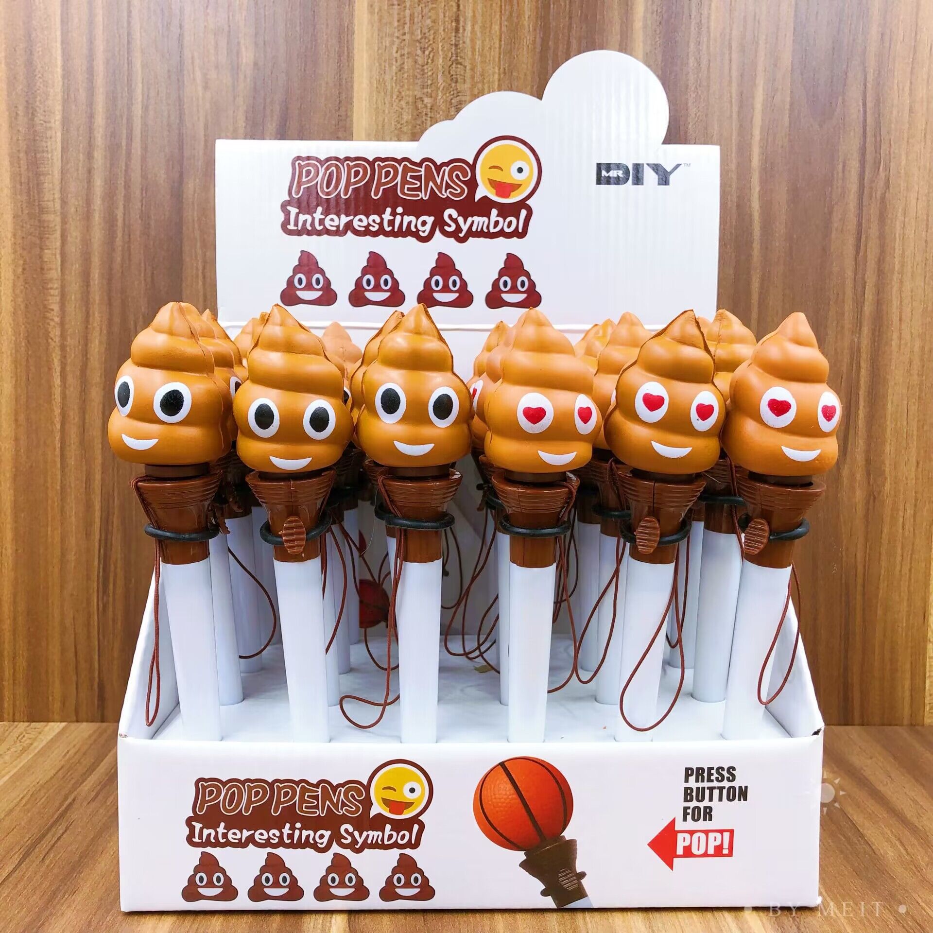 Boxing Funny Expression Poop Bouncing Ballpoint Pen Stress Relief Fun Creative Cartoon Bouncing Ballpoint Pen