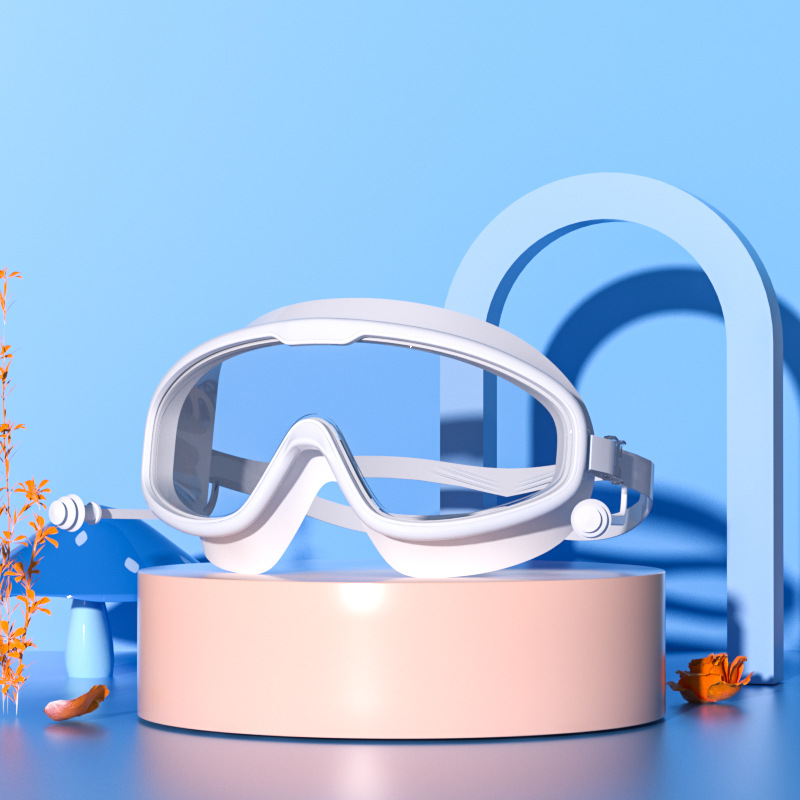 Picture of Factory Direct children's swimming goggles girls boys large frame waterproof anti-fog HD transparent student baby swimming glasses