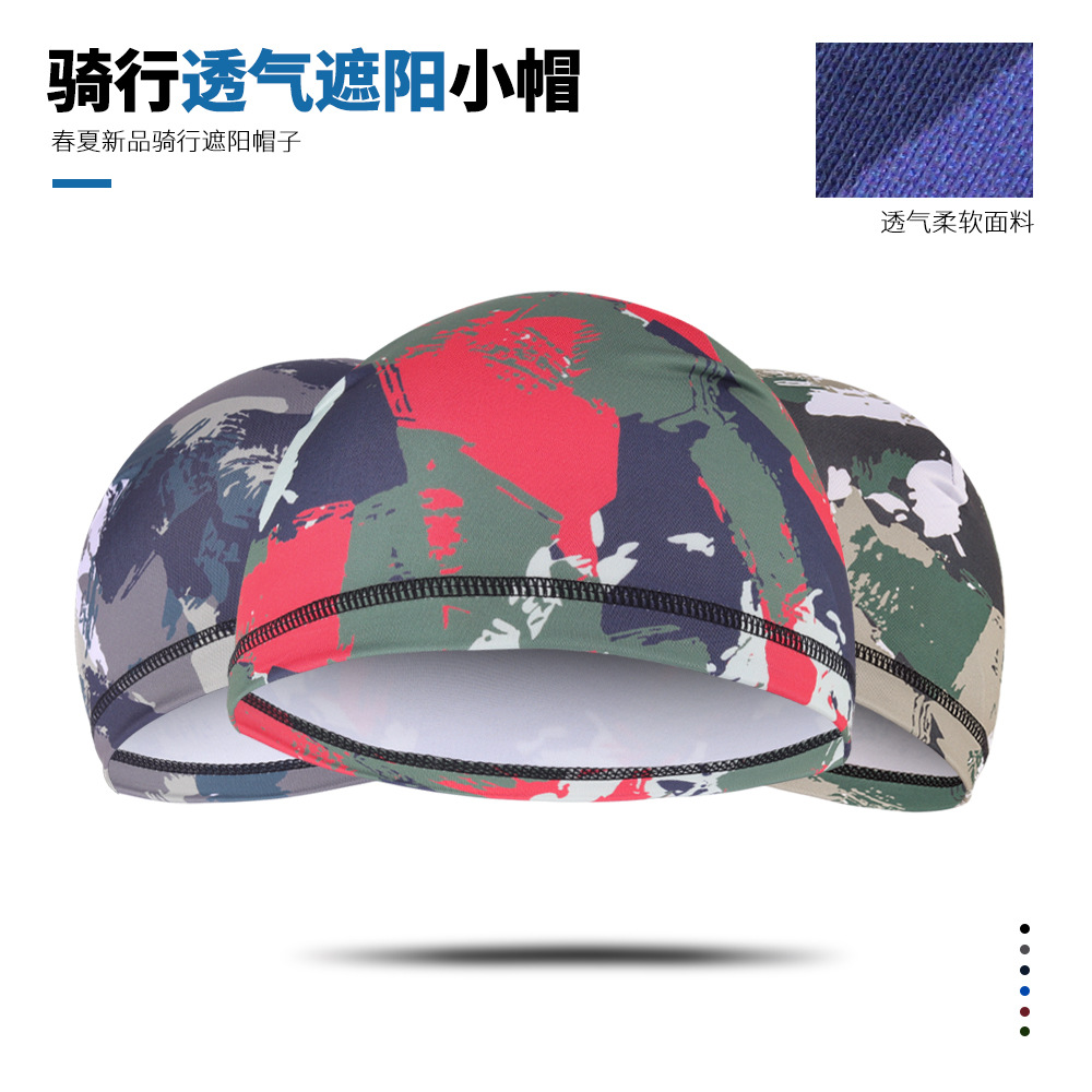Ruidong Ice Silk Windproof Sunscreen Bicycle Helmet Liner Outdoor Sports Camouflage Riding Cap
