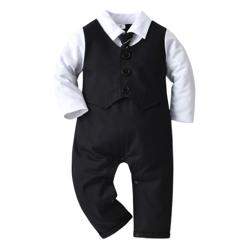 Foreign Trade Children's Clothing Wholesale First-Hand Supply Boys' British Baggy Clothes Spring & Fall One-Piece Baby Clothes