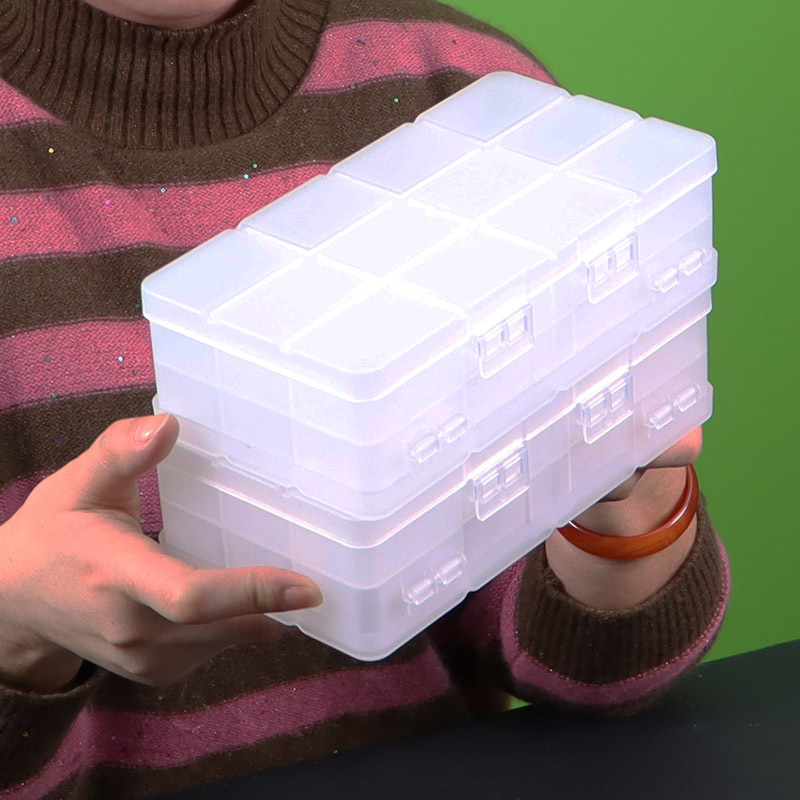 Plastic Parts Box Divided Storage Small Tools Screw Spring Electronic Components Storage Thickened Translucent Box