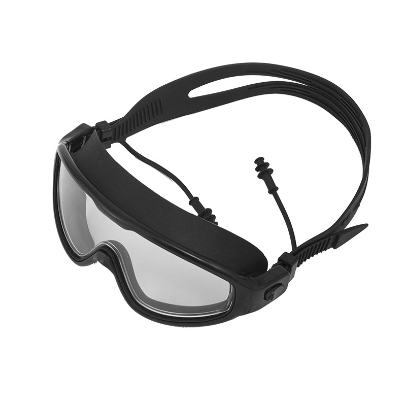 Picture of Adult Large-Frame Swimming Goggles Waterproof and Anti-Fog Hd Swimming Goggles One-Piece Earplugs Silicone Children's Swimming Goggles Wholesale