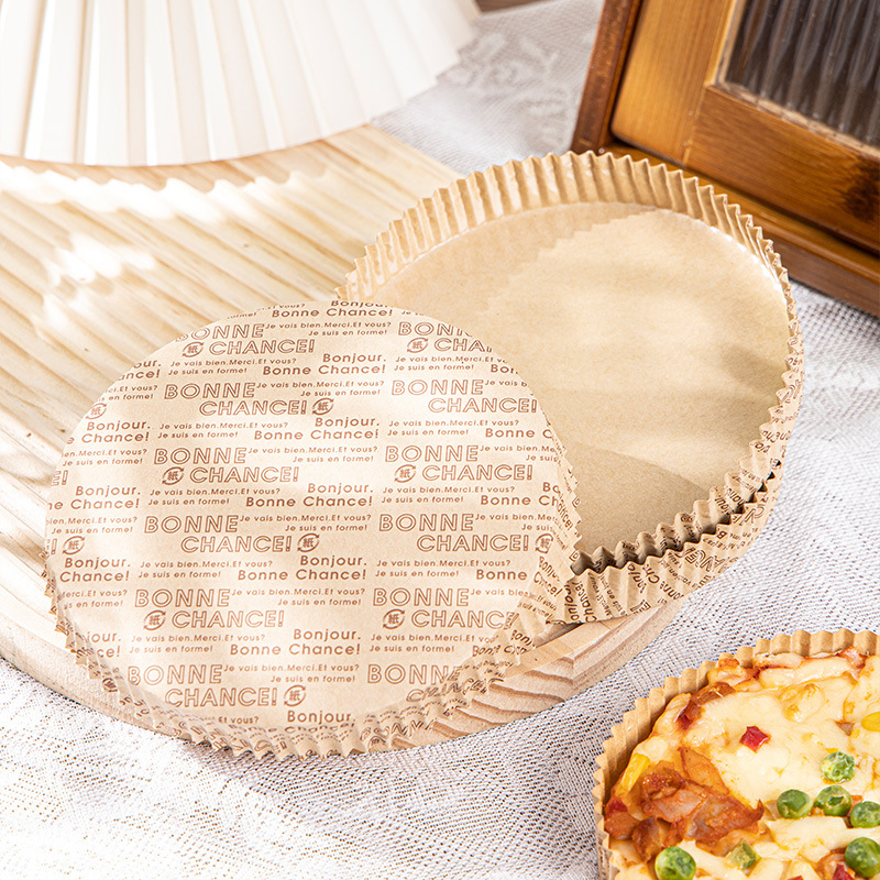 Picture of Pizza Paper Tray Film Cake Oil-proof Base Pizza Pad Paper Baking Paper Cup Round Disposable 4-6 Inch Household