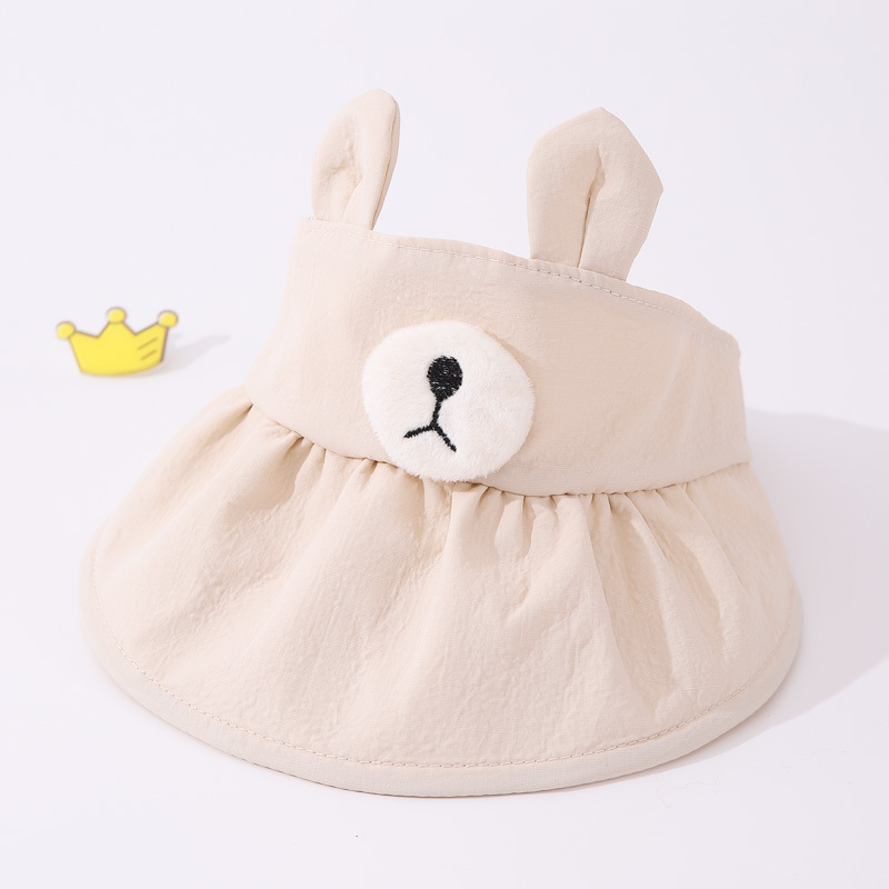 Picture of Baby Sunscreen Hat Summer Thin Children's Sun Hat Cute Bear Ears Baby Female Hat Sun Hat Empty Top