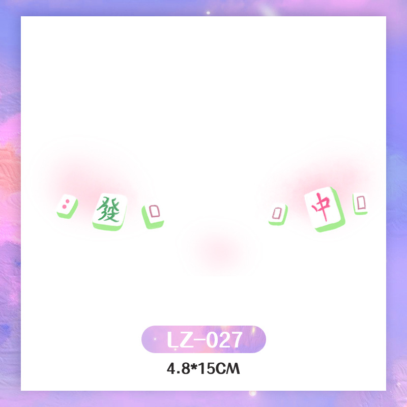 Picture of New Year's Day girl cute face makeup New year new year Creative face stickers love blush cute makeup stickers tattoo stickers