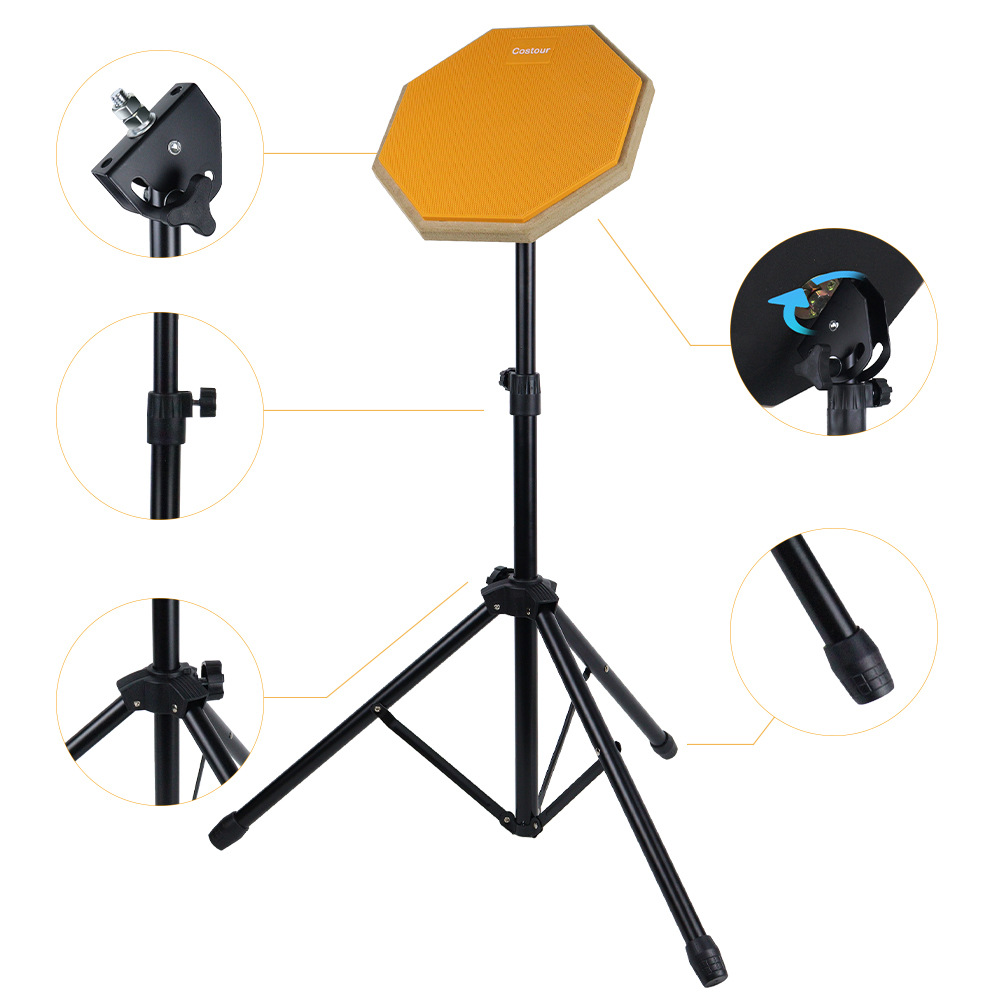 Picture of 8 inch dumb drum set practice dumb drum pad mute Pad drum pad set dumb drum exerciser strike Board wholesale