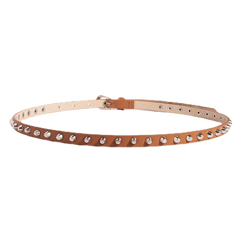 Source factory in stock direct Amazon hot new punk style women's rivet belt support a generation of hair