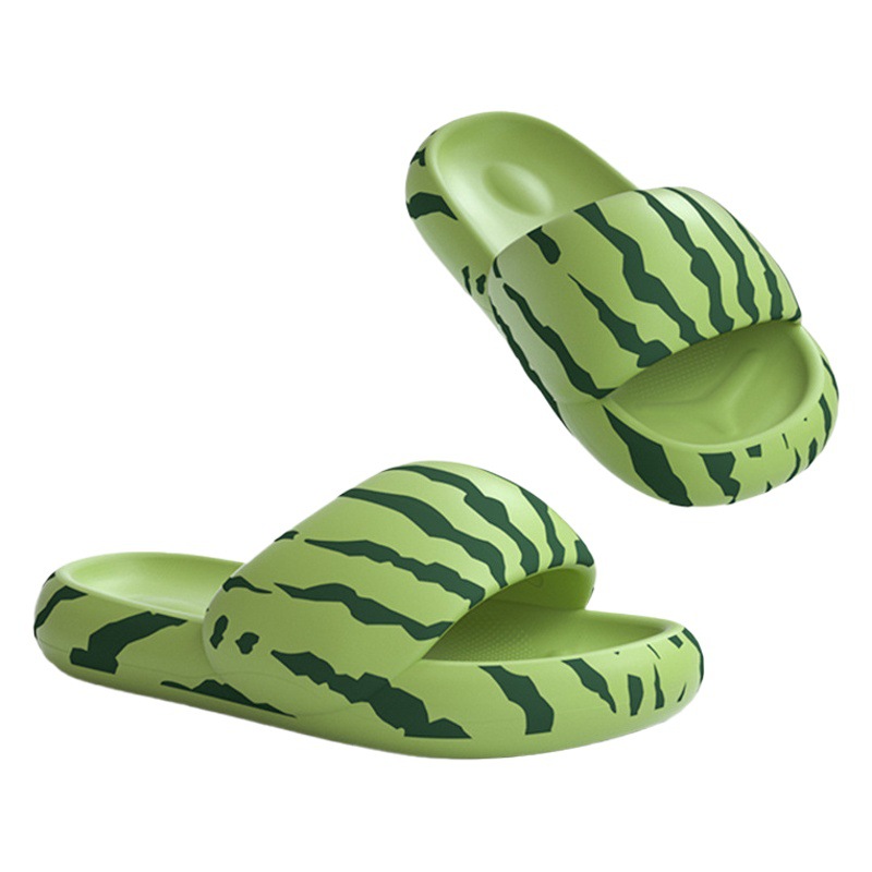 2022 new watermelon bread slippers EVA non-slip wear-resistant high-rise home outdoor anti-collision foot slippers wholesale