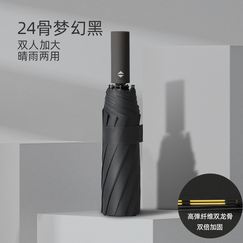 Picture of Umbrella Full-automatic Umbrella Men's Large Wholesale Advertising Umbrella Women's Sunlight and Rain Dual-use Sunscreen Anti-Purple