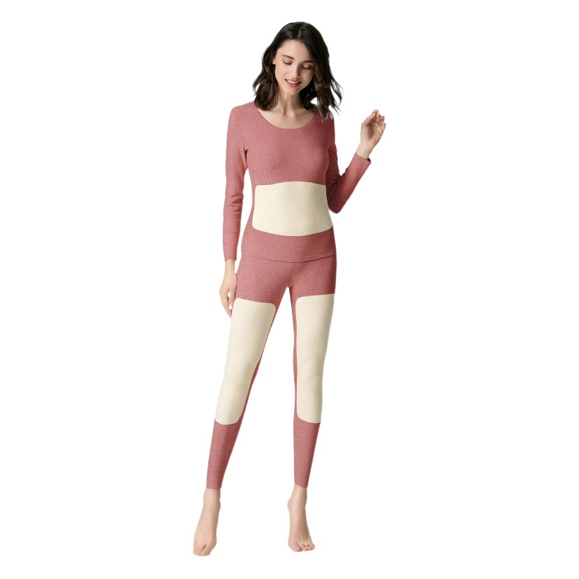 Oweizi New Style Women's Silk Hyaluronic Acid Thermal Underwear Set Autumn and Winter Velvet Plus Thick Velvet Autumn Clothes and Pants