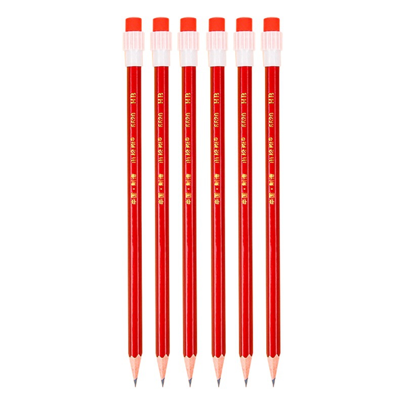 Komatsu Student Pencil Wooden with Eraser Writing Mahogany Hb Pencil Kidsren's Writing Pen Yiwu Stationery Wholesale