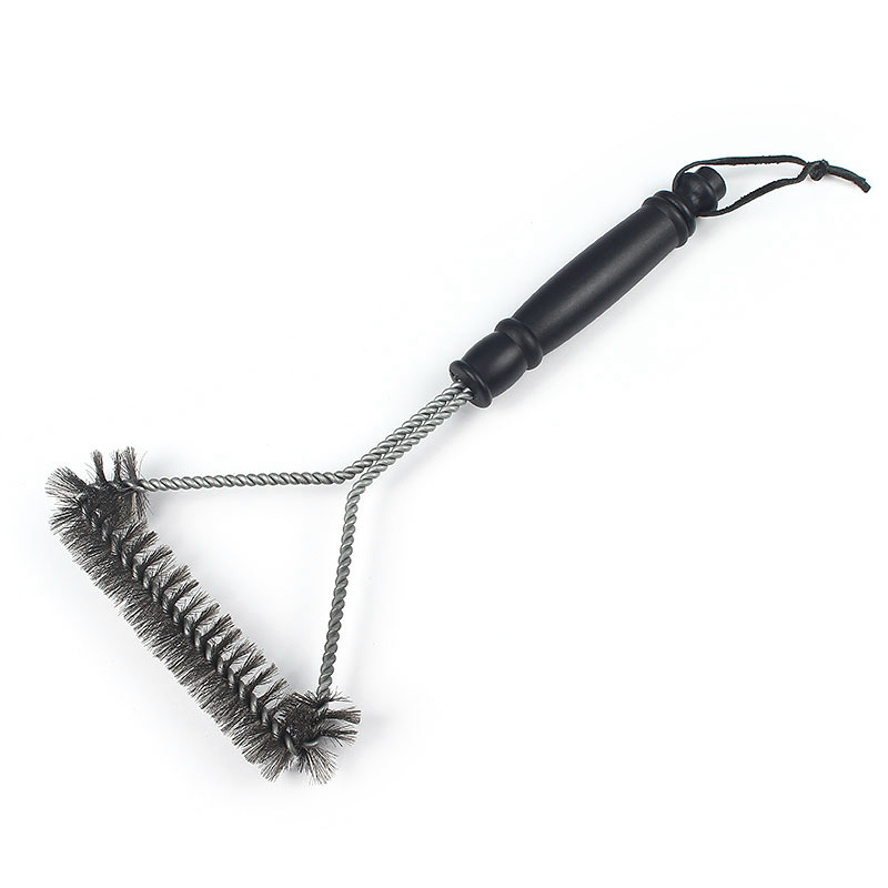 Picture of Factory wholesale barbecue wire brush copper wire brush barbecue net cleaning brush long handle curling brush spring steel wire brush