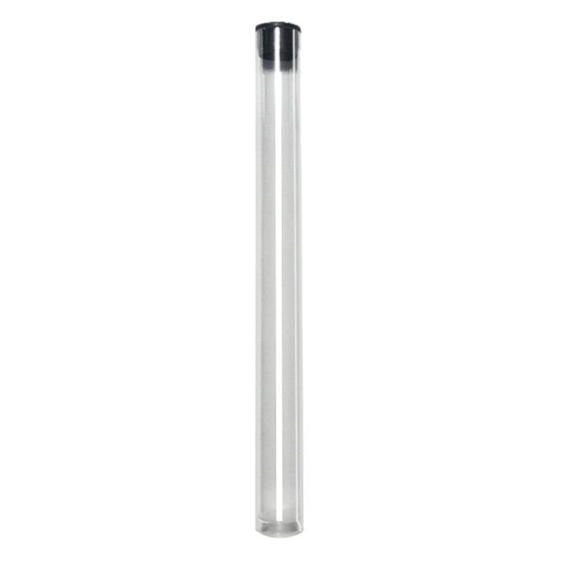 Eyebrow pencil packaging tube transparent PC plastic round tube packaging Heng wire pull eyebrow pencil storage transparent tube packaging with lid