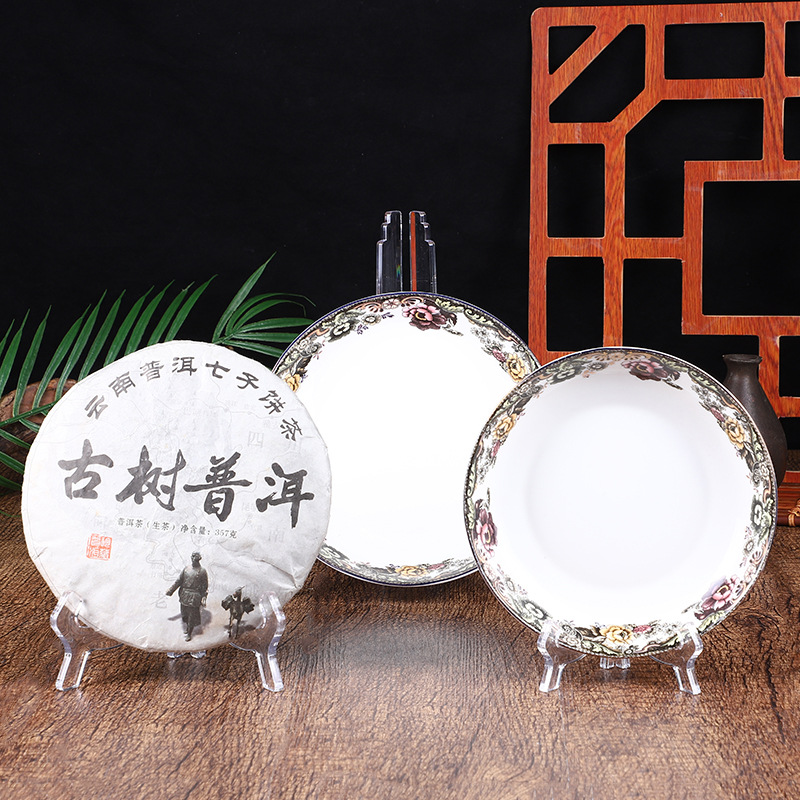 Picture of Acrylic Injection Transparent Plate Stand Tea Cake Stand Photo Frame Display Stand Decoration Medal Display Stand Home Accessories