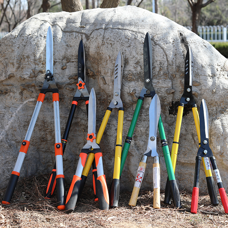 Hardware Garden Shears Household Retractable Lawn Shears Fence Shears Pruning Branches Hedge Shears Thick Garden Shears
