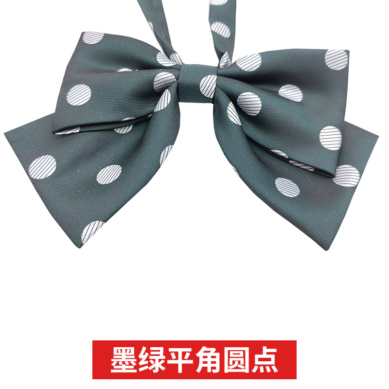 Picture of JK Fresh Japanese Style Knot-free Bow Tie Women's Bow Pointed Dot Pattern Shirt Collar Flower Academy Style Decoration