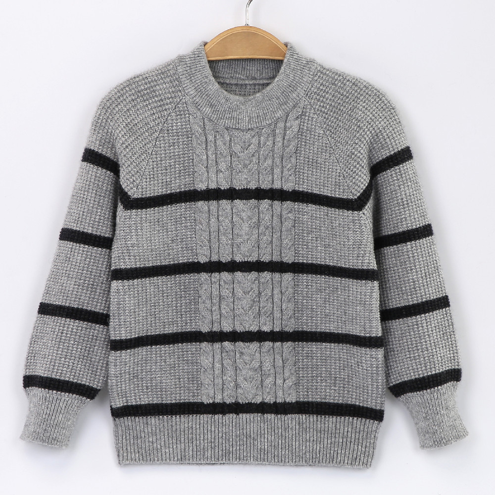 Picture of Factory wholesale children's cashmere sweater Korean version of the high collar cartoon knitted pullover boys baby base sweater girls