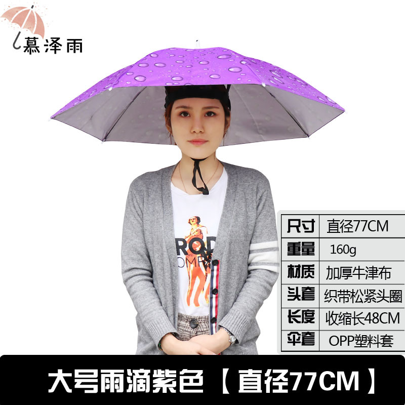 Picture of Wholesale Umbrella Hat Head-Mounted Sunshade Umbrella Fishing Hat Umbrella Sun Protection and Rainproof Overhead Outdoor Fishing Hat Umbrella