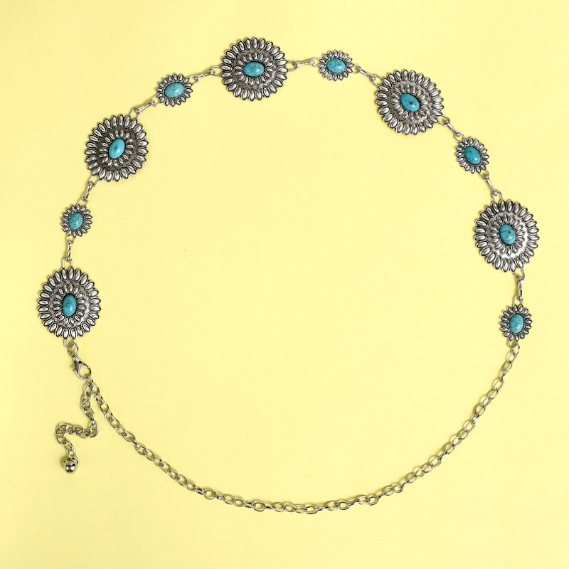 Cross-border Direct Supply Europe and the United States Light Luxury Loopstone Waist Chain with Skirt Suit Accessories Waist Chain Gem Waist Chain Belt in stock