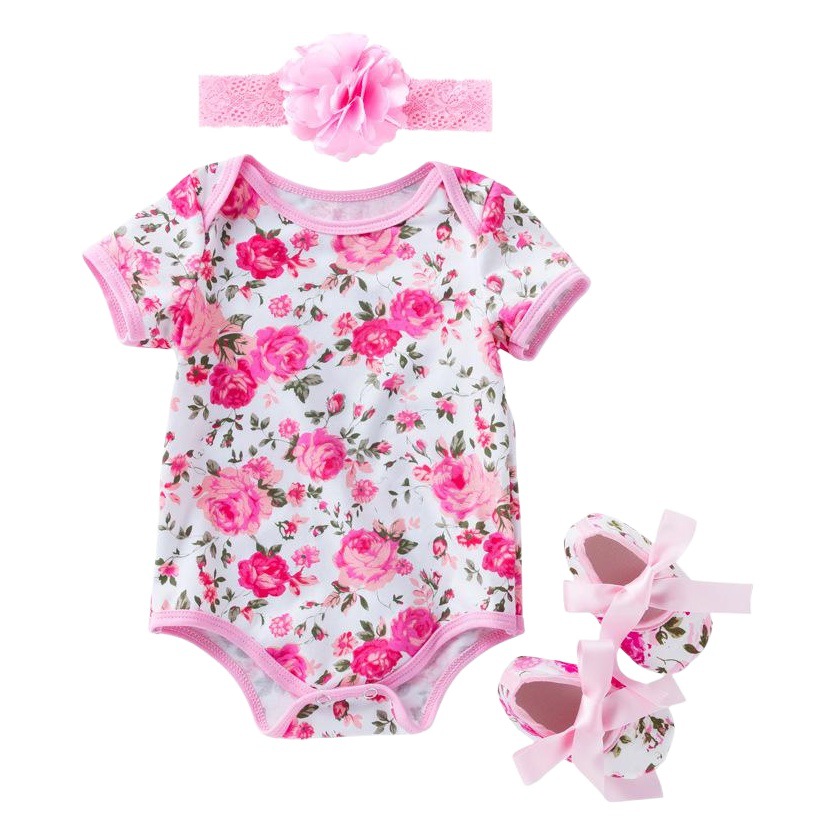 Factory Direct Sales Baby Jumpsuit Summer Baby Short-Sleeved Harem Shoes Rose Leopard Print Romper Suit