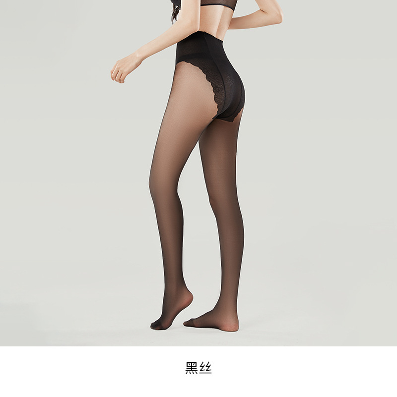 Picture of Bones Black Silk Stockings Black Pantyhose Spring and Autumn Thin No-drop Sexy Ultra-thin Silk Stockings Women's Anti-hook Durable