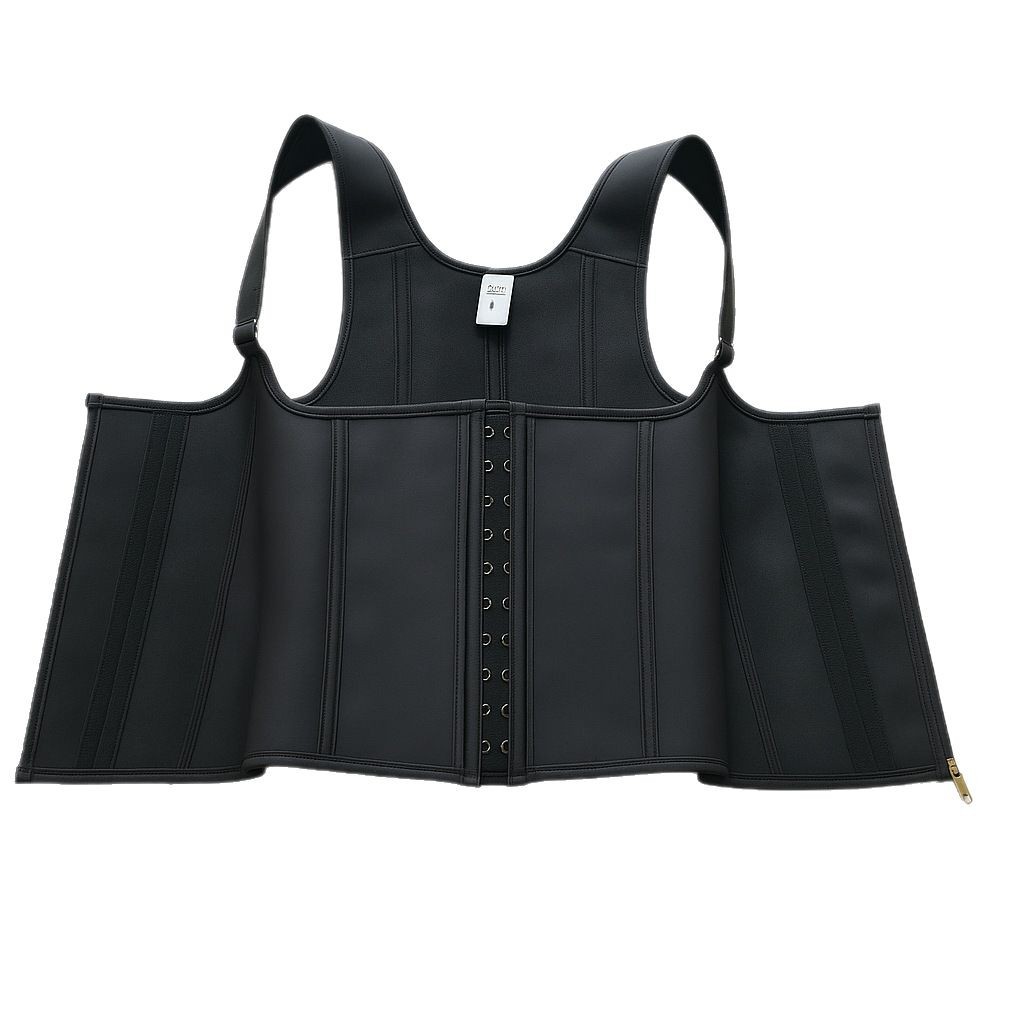 123 Cross-Border Latex 15-Bone Vest Style Zipper Placket Sports Shapewear Tight-Fitting Vest Style