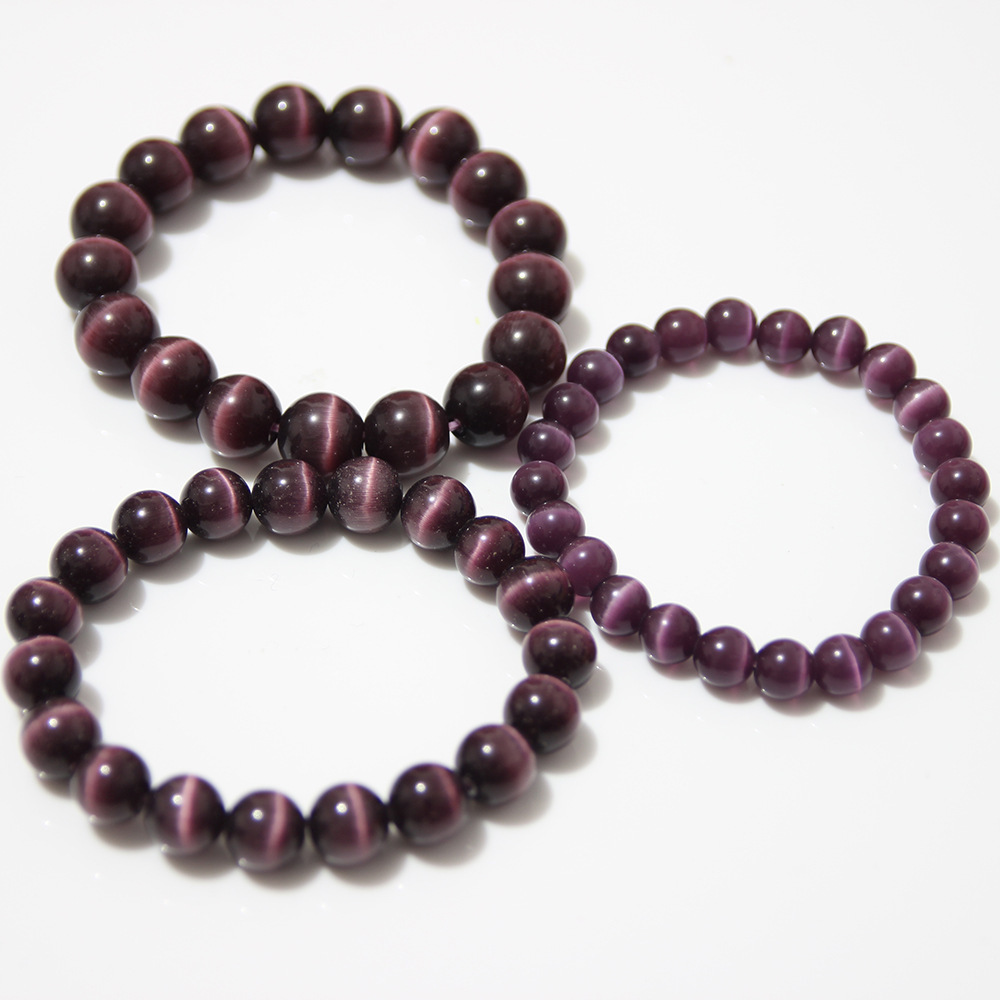Picture of Zhou Lianfa 32 Color Amazon Crystal Agate Tiger Eye Bracelet Fashion Simple Single Circle Round Bead Cross-border Bracelet Batch