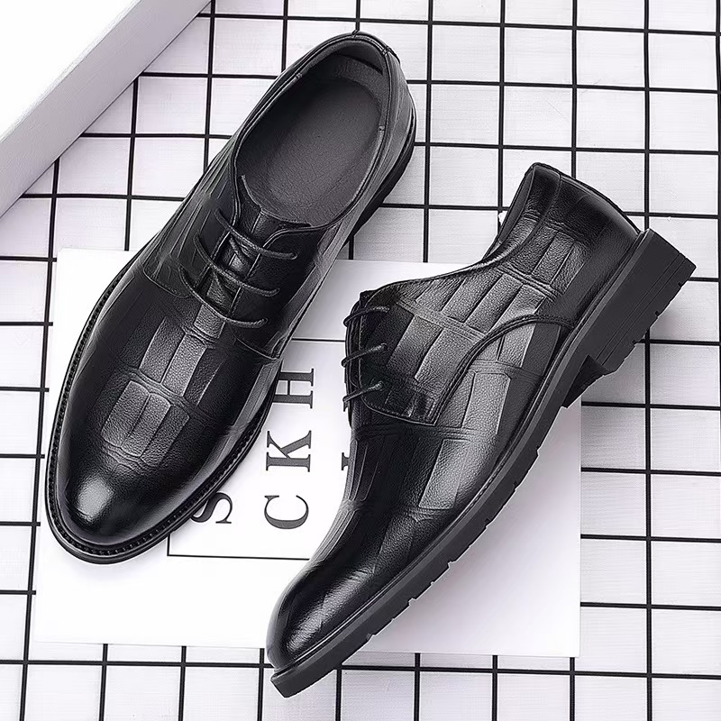 2025 New Business Formal Men's Shoes Summer Breathable Youth Korean Style British Casual Men's Shoes Leather Shoes Wholesale