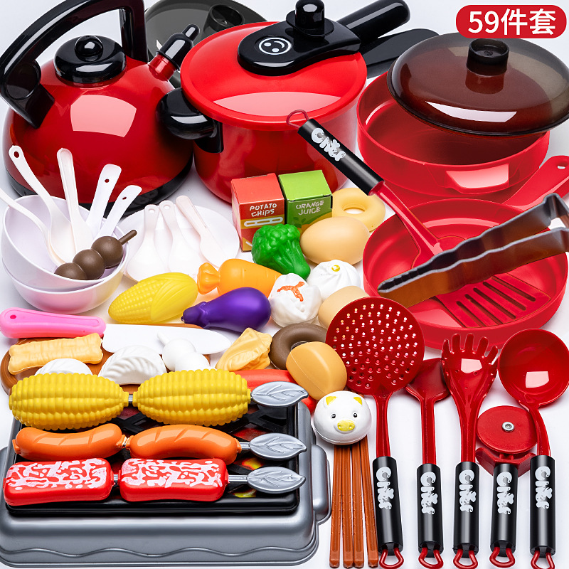 Picture of Children play house simulation kitchen cutting toys girls cooking boys and girls baby cutting fruit cooking set