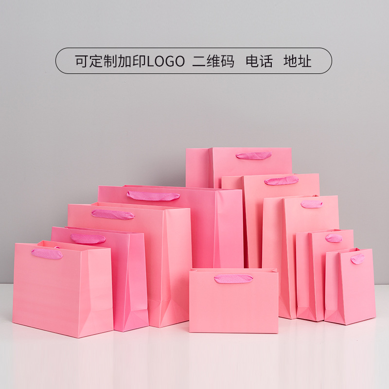 Picture of Hand-Held Paper Bag Custom Hot Stamping Logo Christmas Gift Bag High-End Clothing Store Handbag Gift Packaging Bag