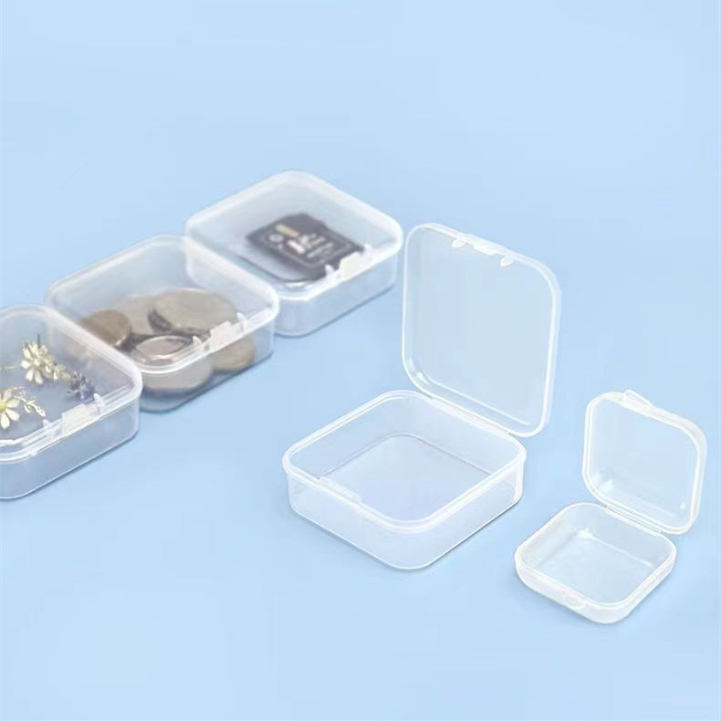 Picture of Square High-Transparency Plastic Storage Box for Jewelry, Beads, Accessories, Fishing Gear, Earplugs, Small Square Box Manufacturer in Stock