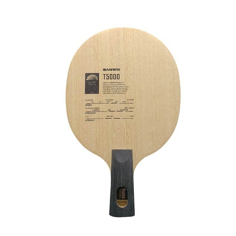 Picture of SANWEI three-dimensional T5000 table tennis bottom plate 5 Wood 2 carbon beginner advanced carbon table tennis racket Arc ring quick attack