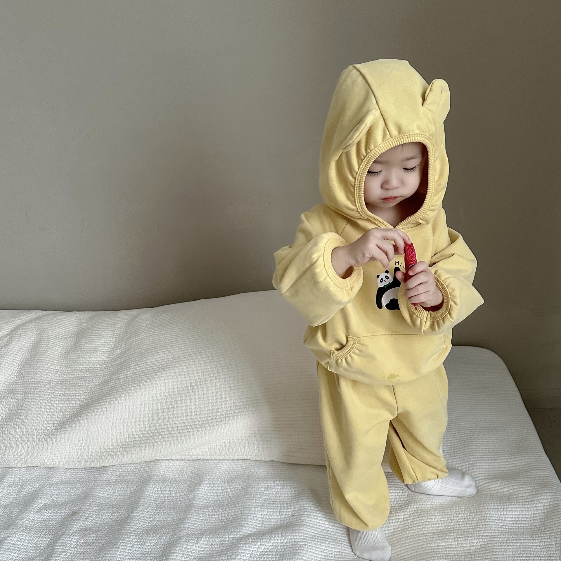 Picture of Children's Cartoon Printed suit Autumn Clothes Baby's Autumn Clothes Korean Style Children's Wear Boy's Hooded Sweater Two-Piece Set