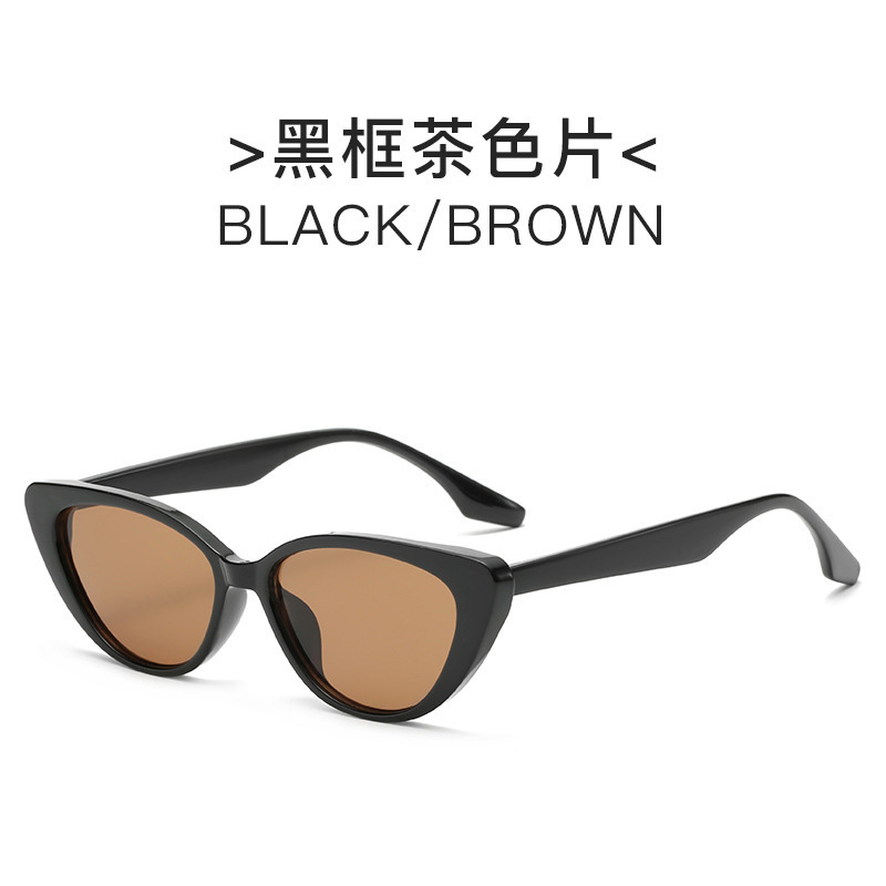 Picture of Pink Cat's Eye Sunglasses Women's Tea-colored Summer High-end New Style Sunglasses Men's Sunscreen Internet Popular Retro Fashionable Glasses