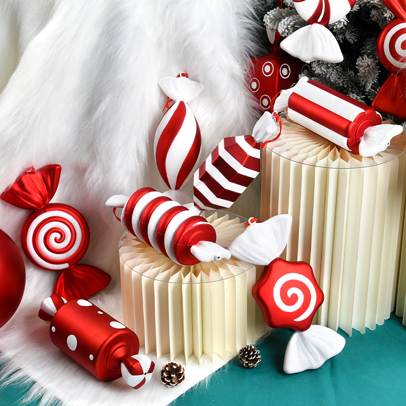 Christmas decoration 32CM electroplating painted candy photography props wedding beauty Chen pendant Christmas tree ornaments