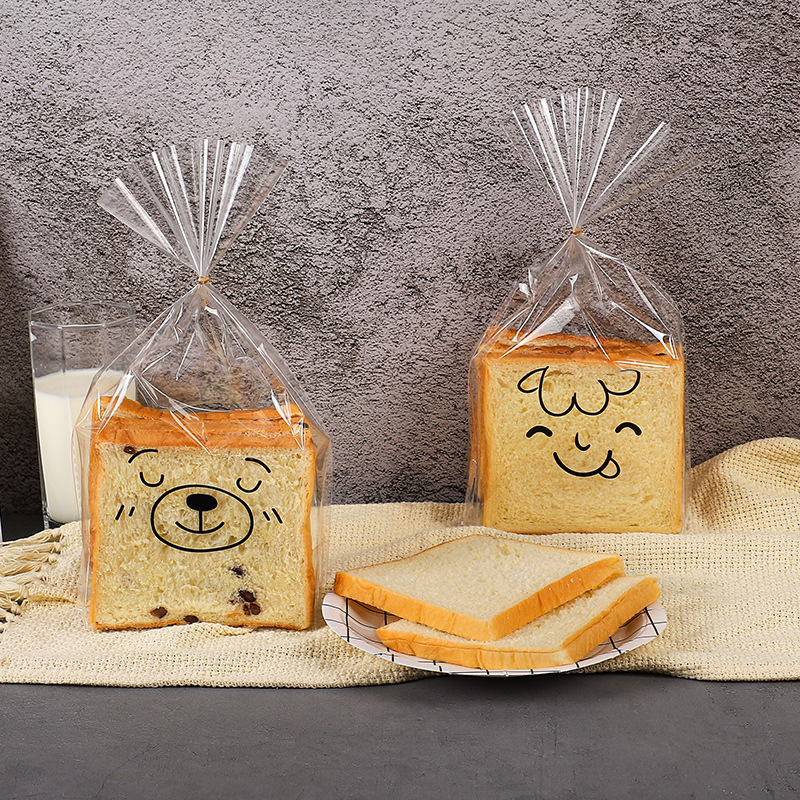 Spot Bread Packaging Bag Transparent Toast Bag Bread Bag Baking Packaging Bag Cake Toast Plastic Bag
