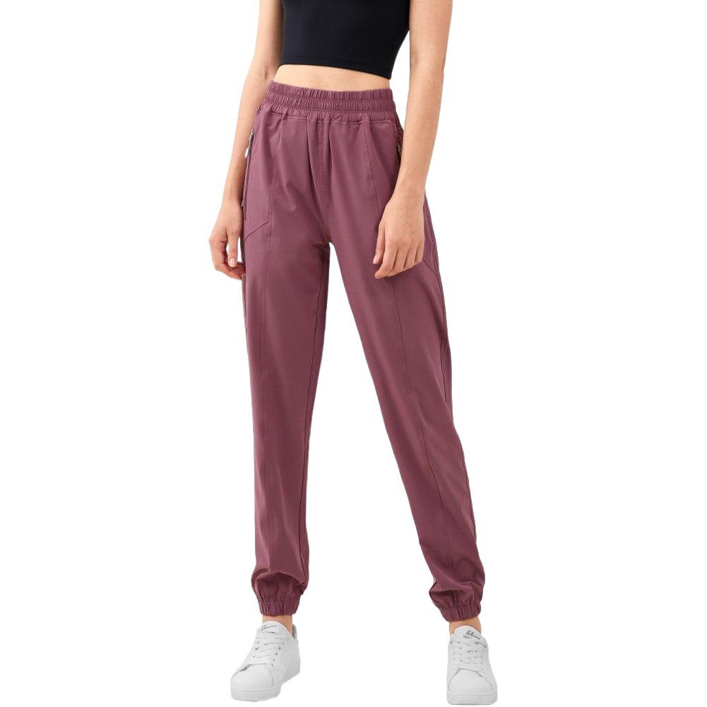 Cross-border New All-match Yoga Pants Women's Loose Breathable Running Fitness Pants High Waist Pocket Casual Lightweight Sports Pants