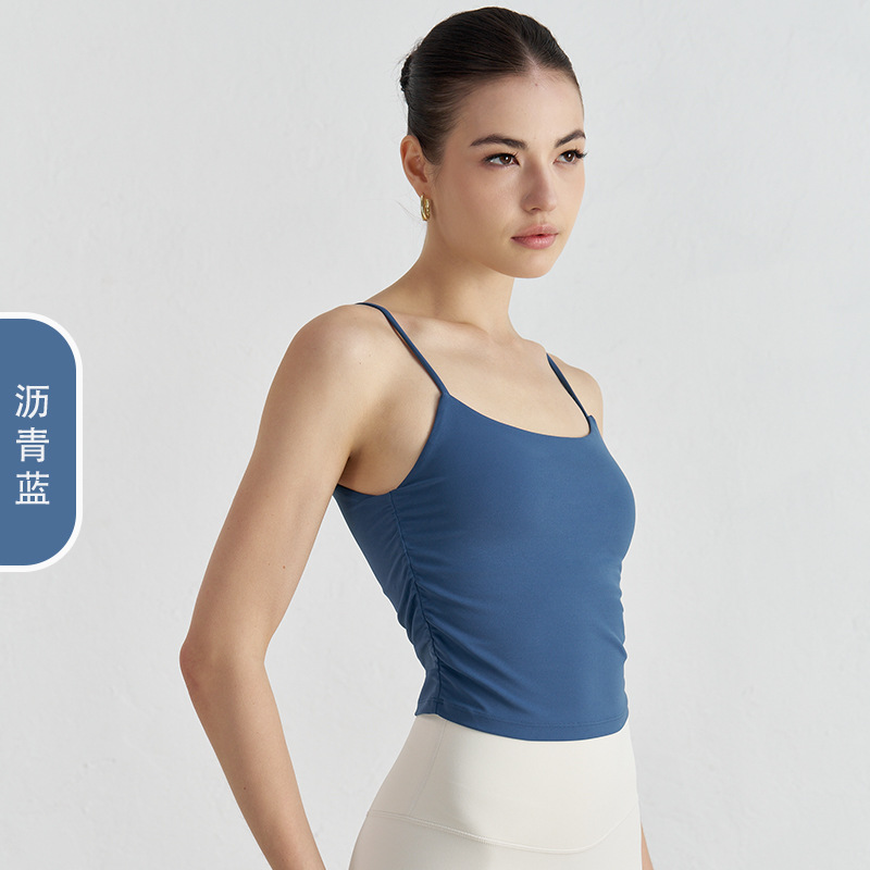 Picture of 2025 Nude Spring and Summer Camisole Sports Vest Shockproof Push-Up Yoga Sports Bra Fitness Vest Sports Underwear